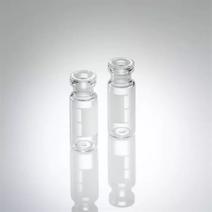 2ml Clear crimp top vial with label 12mm x 32mm